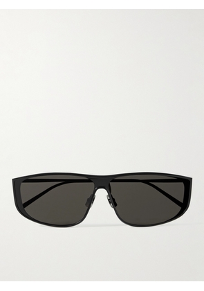 SAINT LAURENT - Luna Rectangular-Frame Metal Sunglasses - Men - Black