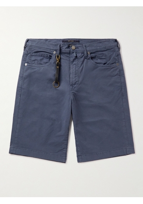 Incotex - Straight-Leg Cotton-Blend Gabardine Shorts - Men - Blue - UK/US 28