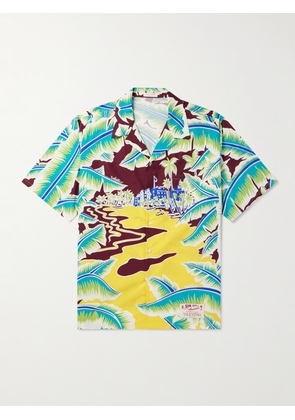 Valentino Garavani - Sun Surf Camp-Collar Printed Cotton-Poplin Shirt - Men - Multi - IT 44
