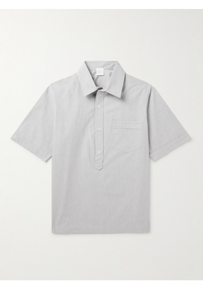 LORETTA CAPONI - Cotton Half-Placket Shirt - Men - Gray - IT 46