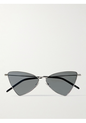 SAINT LAURENT - Triangle-Frame Silver-Tone Sunglasses - Men - Silver