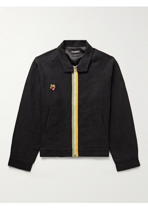 Cherry Los Angeles - Dave Embroidered Linen Jacket - Men - Black - XS
