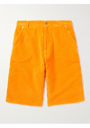 ERL - Straight-Leg Cotton-Corduroy Shorts - Men - Orange - S