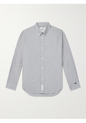 WTAPS - Button-Down Collar Striped Cotton-Blend Shirt - Men - Gray - S