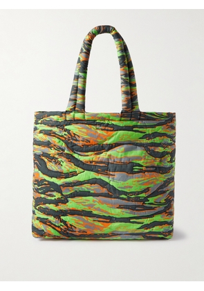 ERL - Medium Padded Camouflage-Print Cotton Messenger Bag - Men - Green