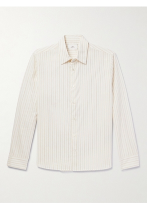 Mr P. - Pinstriped Cotton and Wool-Blend Shirt - Men - White - XS