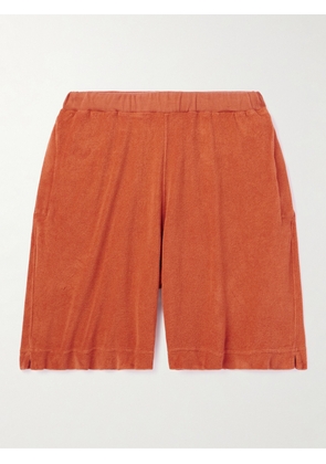 Massimo Alba - Bryan Straight-Leg Cotton-Blend Terry Shorts - Men - Orange - S