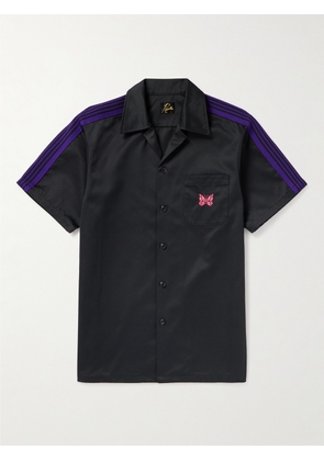 Needles - Webbing-Trimmed Embroidered Twill Shirt - Men - Black - S