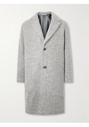 NN07 - Fulvio 8011 Herringbone Recycled Wool-Blend Bouclé Coat - Men - Gray - S