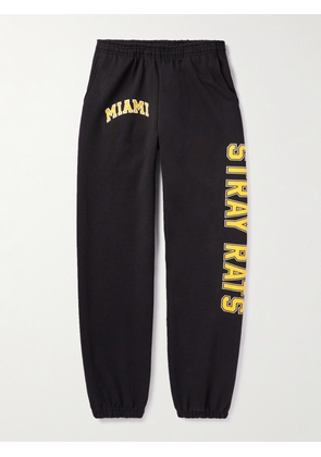 Stray Rats - Miami Tapered Logo-Print Cotton-Jersey Sweatpants - Men - Black - S