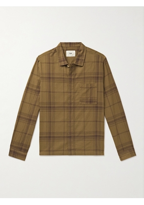 Folk - Patch Checked Cotton Shirt - Men - Brown - 1