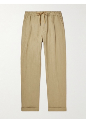 Caruso - Straight-Leg Linen Drawstring Trousers - Men - Neutrals - IT 46