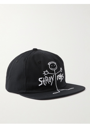 Stray Rats - Wicked Twisted Logo-Embroidered Cotton-Twill Hat - Men - Black