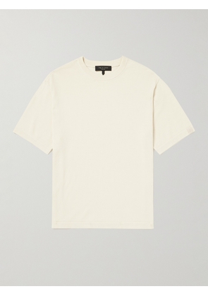 Rag & Bone - Nolan Knitted Cotton T-Shirt - Men - White - XS