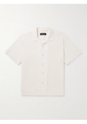 Rag & Bone - Avery Camp-Collar Honeycomb-Knit Cotton Shirt - Men - White - XS