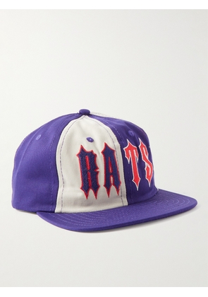 Stray Rats - Logo-Embroidered Two-Tone Cotton-Twill Baseball Cap - Men - Purple