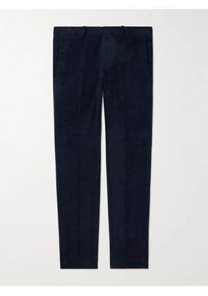 Theory - Zaine Tapered Cotton-Blend Corduroy Suit Trousers - Men - Blue - UK/US 28