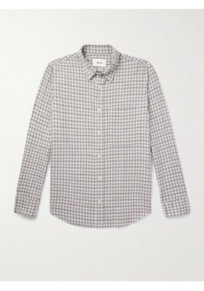 NN07 - Cohen 5202 Button-Down Collar Checked Flannel Shirt - Men - Gray - S