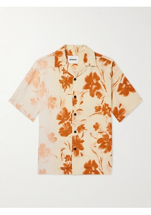 Jil Sander - Ombré Floral-Print Jersey Shirt - Men - Orange - IT 46