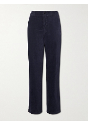 Barena - Straight-Leg Garment-Dyed Cotton-Velvet Trousers - Men - Blue - IT 46