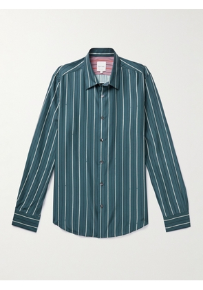 Paul Smith - Slim-Fit Striped Silk-Satin Shirt - Men - Blue - S
