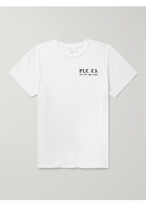 Pasadena Leisure Club - Get Off My Lawn Logo-Print Cotton-Jersey T-Shirt - Men - White - XS