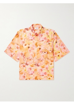 COLLINA STRADA - Sequin-Embellished Printed Rose Sylk Shirt - Men - Yellow - S