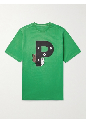 Pop Trading Company - Miffy Cotton-Jersey T-Shirt - Men - Green - S