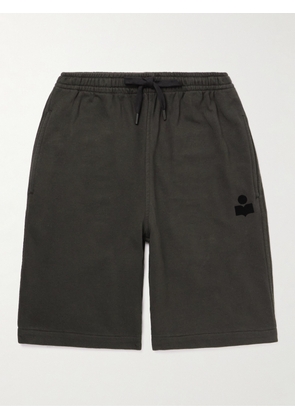 Marant - Straight-Leg Cotton-Blend Jersey Drawstring Shorts - Men - Black - S