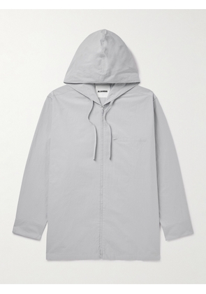 Jil Sander - Textured-Cotton Hooded Jacket - Men - Gray - IT 46