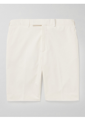 Kingsman - Slim-Fit Straight-Leg Cotton-Blend Twill Shorts - Men - Neutrals - IT 46