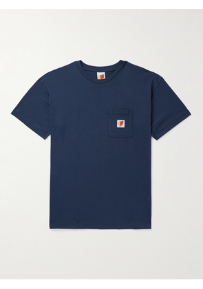 SKY HIGH FARM - Logo-Appliquéd Organic Cotton-Jersey T-Shirt - Men - Blue - S