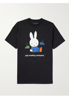 Pop Trading Company - Miffy Logo-Print Cotton-Jersey T-Shirt - Men - Black - S