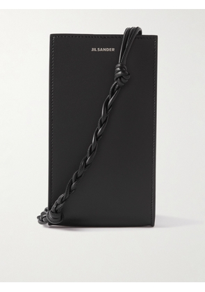 Jil Sander - Tangle Leather Phone Case - Men - Black