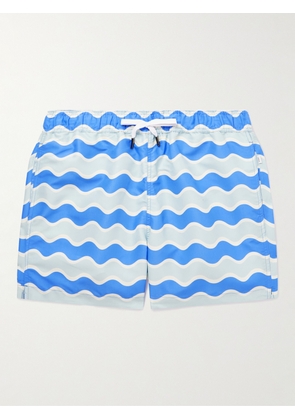 Onia - Charles Straight-Leg Mid-Length Striped Swim Shorts - Men - Blue - S