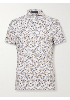 G/FORE - Botanic Garden Slim-Fit Floral-Print Tech-Jersey Golf Polo Shirt - Men - White - S