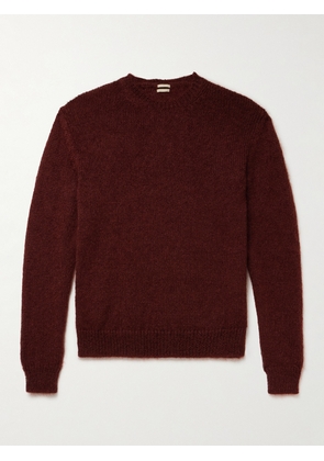 Massimo Alba - Alder Brushed Mohair and Silk-Blend Sweater - Men - Burgundy - S