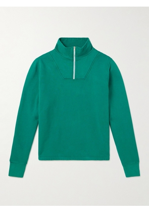 Les Tien - Yacht Cotton-Jersey Zip-Up Sweatshirt - Men - Green - XS
