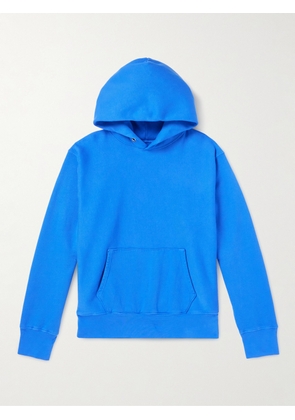 Les Tien - Garment-Dyed Cotton-Jersey Hoodie - Men - Blue - XS
