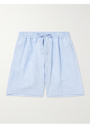 Kingsman - Straight-Leg Linen Drawstring Shorts - Men - Blue - IT 46