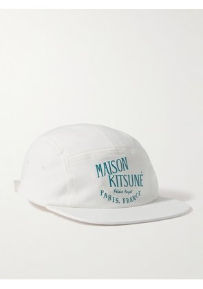 Maison Kitsuné - Logo-Print Cotton-Twill Baseball Cap - Men - White