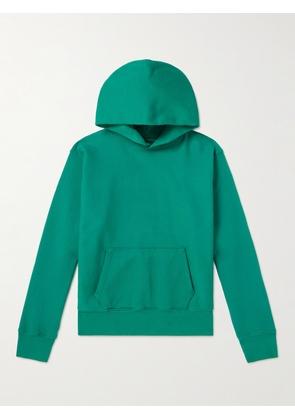 Les Tien - Garment-Dyed Cotton-Jersey Hoodie - Men - Green - XS