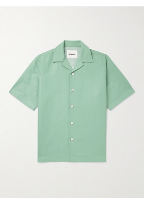 Jil Sander - Camp-Collar Linen and Cotton-Blend Drill Overshirt - Men - Green - IT 44
