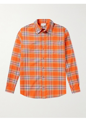 COLLINA STRADA - Convention Checked Cotton-Flannel Shirt - Men - Orange - S