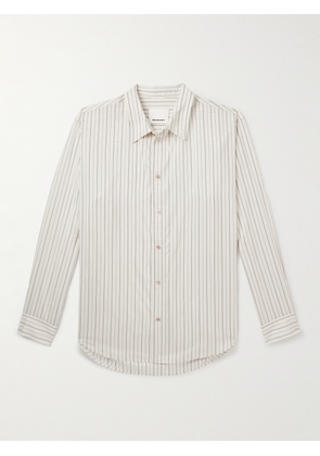 Marant - Cybilio Striped Cutaway-Collar Silk-Blend Shirt - Men - Neutrals - XS