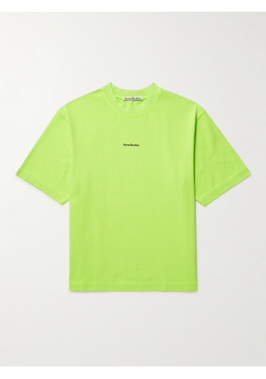 Acne Studios - Logo-Print Cotton-Jersey T-Shirt - Men - Green - XS