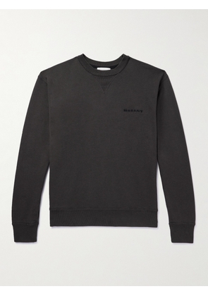 Marant - Mikis Logo-Embroidered Cotton-Blend Jersey Sweatshirt - Men - Black - S