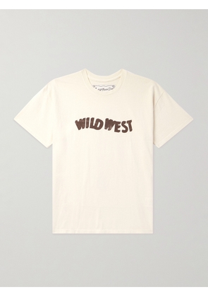 One Of These Days - Wild West Printed Cotton-Jersey T-Shirt - Men - White - S