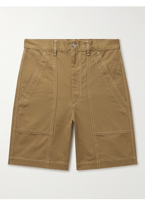 Marant - Loukas Straight-Leg Panelled Cotton-Canvas Shorts - Men - Brown - 40