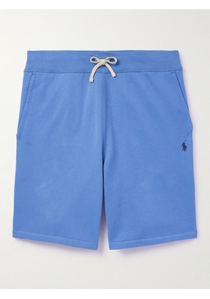 Polo Ralph Lauren - Straight-Leg Logo-Embroidered Cotton-Blend Jersey Drawstring Shorts - Men - Blue - XS